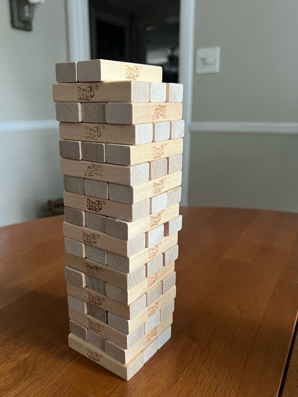 Jenga Block Stacking Game - Natural Wood